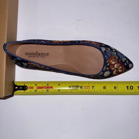Sundance Marais Pointed Toe Floral Ballet Flats Womens Size 6 EU 36 Italy Shoes - Picture 9 of 9